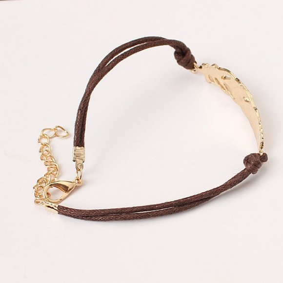 Handmade Boho Leather Bracelet - Picture 3 of 3